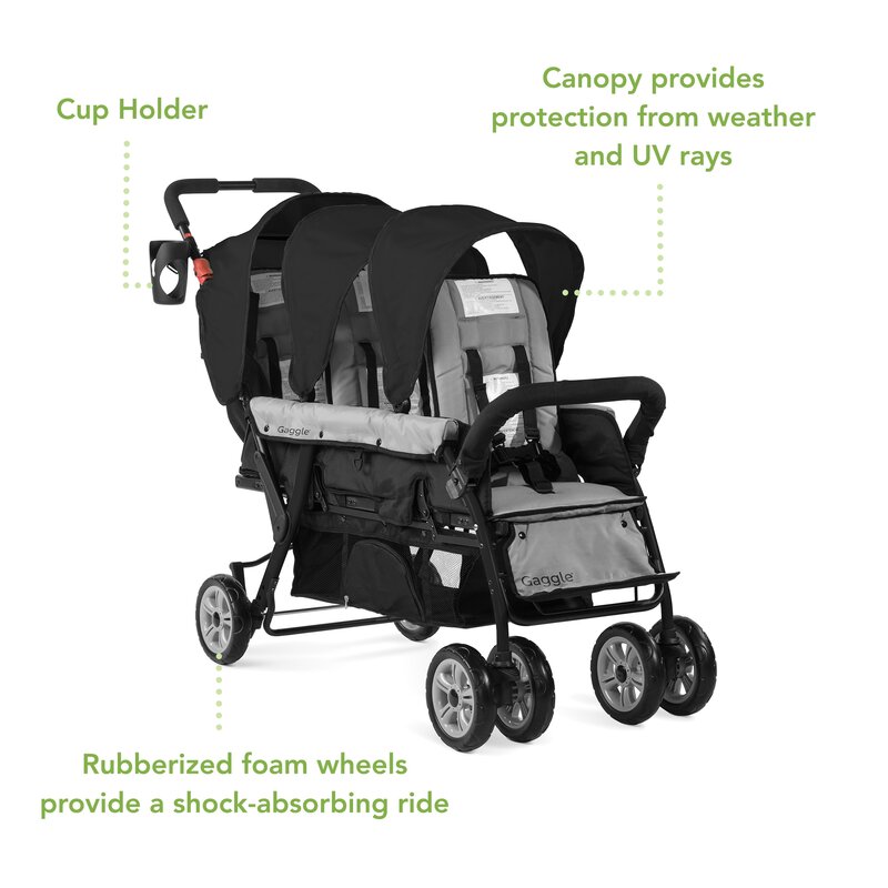 Gaggle Compass 3 Seat Stroller with Sun Canopy Wayfair